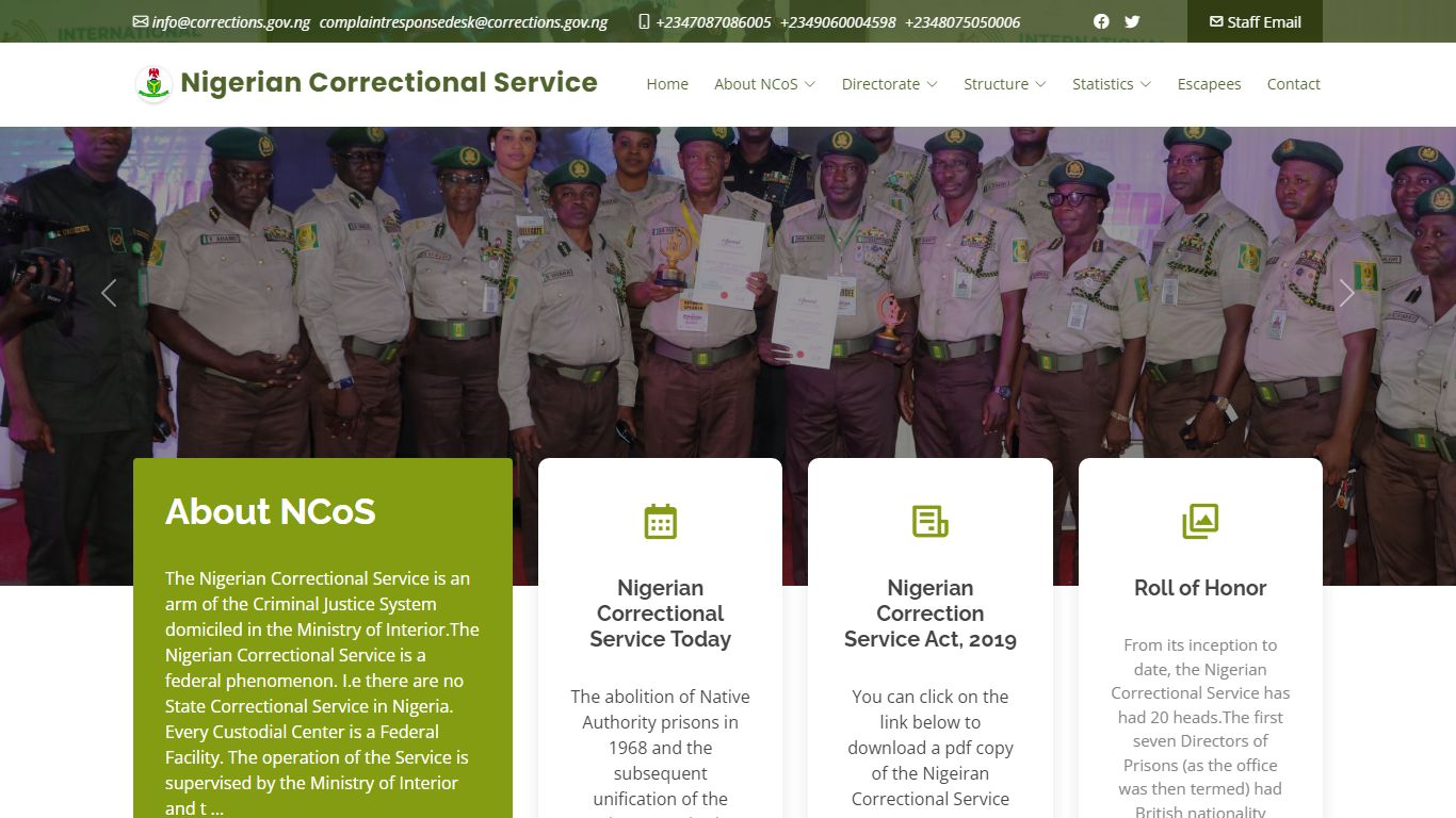Nigerian Correctional Service Portal
