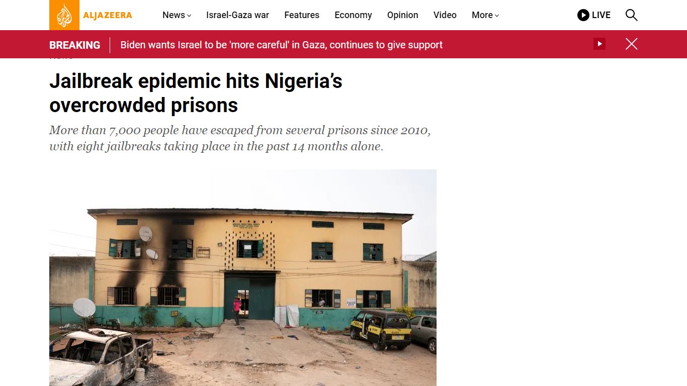 Jailbreak epidemic hits Nigeria’s overcrowded prisons