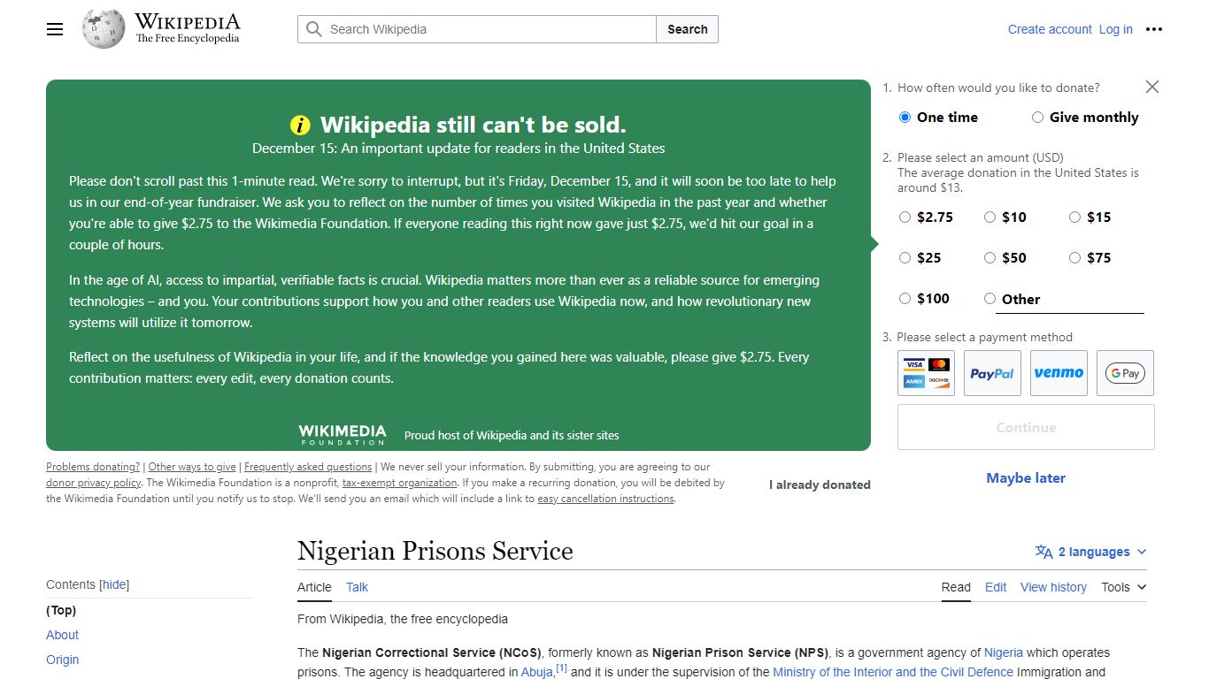 Nigerian Prisons Service - Wikipedia